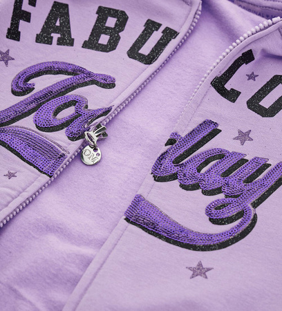 Original Marines DDA3568F Bluza zapinana na suwak dla dziewczynki Fioletowa