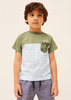 Mayoral Mini 3006-094 Koszulka z krótkim rękawem dla chłopca ECOFRIENDS Biało-zielona