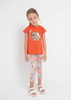 Mayoral Mini 3787-087 Komplet 2-częściowy ECOFRIENDS z leginsami dla dziewczynki Pomarańczowy
