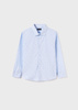 Mayoral Junior 7187-048 Koszula wzorek z długim rękawem, z klasycznym kołnierzykiem dla chłopca Celeste