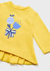Mayoral Newborn 1745-069 Komplet z bawełny 4-częściowy dla dziewczynki ECOFRIENDS żółty