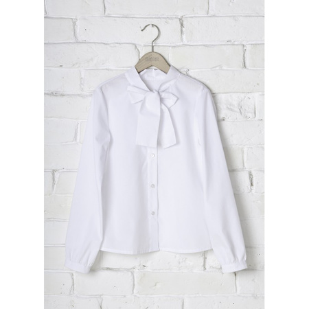 Minimi SK74/23 Bluzka z kokardą dla dziewczynki Biała