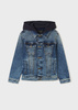 Mayoral Junior 6406-078 Kurtka jeansowa dla chłopca z odpinanym kapturem