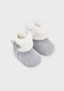 Mayoral Newborn 9567-037 Buty z futerkiem dla noworodka Fog vig