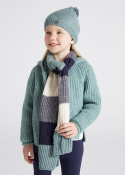 Mayoral 10343-094 Komplet czapka i szalik dla dziewczynki Zielony