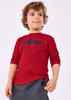 Mayoral 4018-047 Koszulka chłopięca z długim rękawem z nadrukiem Kolor  rojo