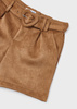 Mayoral Mini 4215-044 Szorty zamszowe dla dziewczynki  Canela