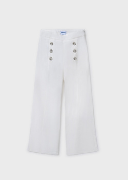 Mayoral Junior 6534-031 Spodnie z guzikami Crudo