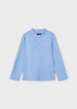 Mayoral Mini 3181-044 Koszulka polo z długim rękawem ze stójką dla chłopca Celeste