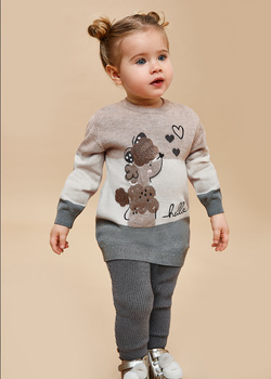 Mayoral Baby 10530-010 Leginsy trykot dla dziewczynki antracit v