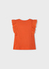 Mayoral Mini 3061-072 Koszulka bez rękawów z koronką ECOFRIENDS Pomarańczowa