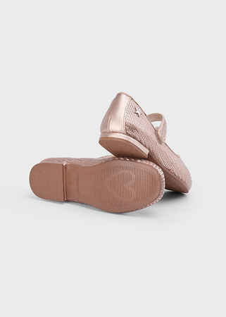 Mayoral 46469-048 Buty balerinki cekinowe Kolor Oro rosa
