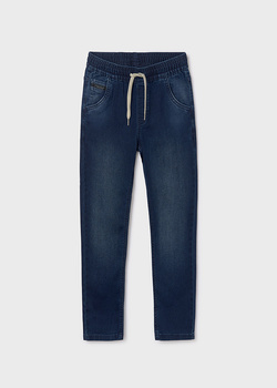 Mayoral Junior 6517-044 Spodnie joggery jeansowe dla chłopca Kolor Oscuro