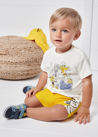 Mayoral Baby 1661-014 Kąpielówki z czapką dla chłopca Żółte