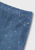 Mayoral Mini 4762-084 Leginsy dla dziewczynki ECOFRIENDS a'la jeans  niebieskie