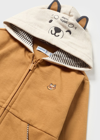 Mayoral Baby 2446-035 Bluza z kapturem zapinana na suwak dla chłopca Cacahuete