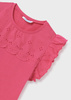 Mayoral Junior 6060-056 Bluzka na ramiączkach z ażurem ECOFRIENDS dla dziewczynki  Różowa