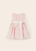 Mayoral Baby 1948-076 Sukienka z organzy z haftem dla dziewczynki Różowa