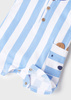 Mayoral Newborn 1677-046 Zestaw 2 pajacyków krótkich dla chłopca niebieski