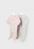 Mayoral Newborn 2738-013 Zestaw/Komplet 2 pajacyki dla dziewczynki Perla vig