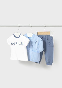 Mayoral Newborn 1802-070 Dres 3-częściowy dla noworodka Cielo-rivi