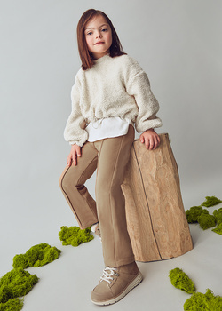 Mayoral Mini 4714-014 Spodnie dzianinowe Camel