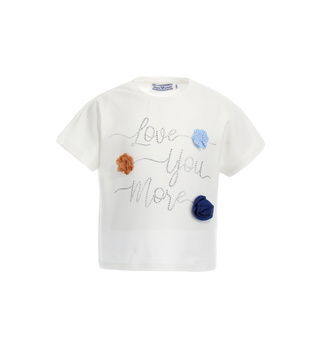 ORIGINAL MARINES DEP3145F Koszulka z nadrukiem i aplikacją 3D  Ecru