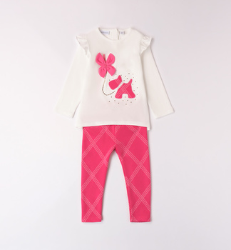 Sarabanda 0A302/00 Komplet 2-częściowy z leginsami Róż