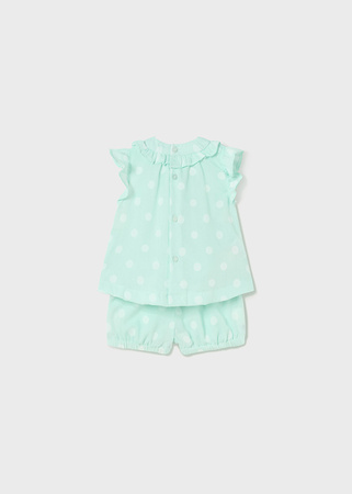 Mayoral Baby 1280-065 Komplet 2-częściowy ze spodenkami dla dziewczynki Aqua