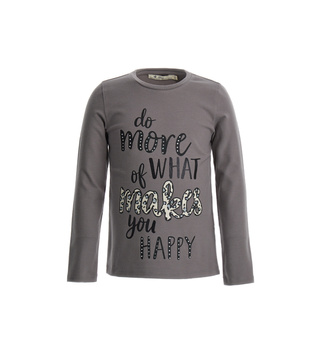 ORIGINAL MARINES DDAV3697F Koszulka z długim rękawem z cekinową aplikacją dla dziewczynki  Szara