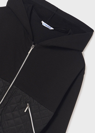 Mayoral Junior 7420-018 Bluza z dzianiny zasuwana na zamek dla dziewczynki Negro