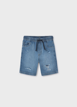Mayoral Junior 6210-097 Bermudy jeansowe jogger z przetarciami Medio