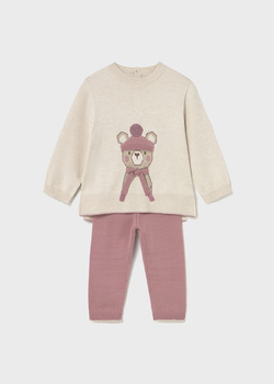 Mayoral Baby 2595-079 Komplet 2-częściowy trykotowy Orquidea