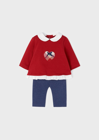 Mayoral Newborn 2704-022 Komplet 4-częściowy dla dziewczynki ECOFRIENDS Czerwony