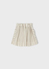 Mayoral Mini 3903-015 Spódnica z dodatkiem lnu w paski dla dziewczynki Beżowa