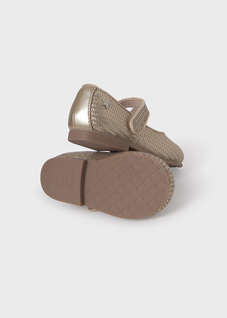 Mayoral 42476-050 Buty balerinki cekinowe Kolor Oro