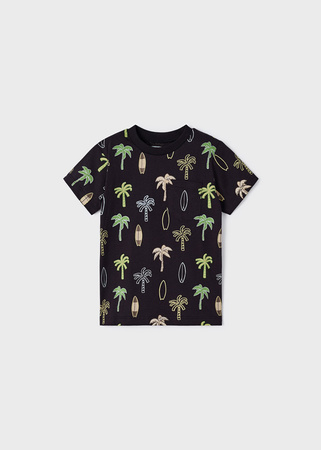 Mayoral Mini 3018-072 Zestaw 2 koszulek z krótkim rękawem dla chłopca Palmy Czarny i zieleń