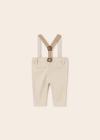 Mayoral Newborn 1510-051 Spodnie z szelkami dla chłopca kolor Beige