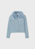 Mayoral Mini 4309-011 Sweterek z odpinanym futerkowym kołnierzem dla dziewczynki  Bluebell v