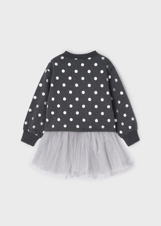 Mayoral Mini 4981-031 Komplet z tiulową spódniczką dla dziewczynki szary
