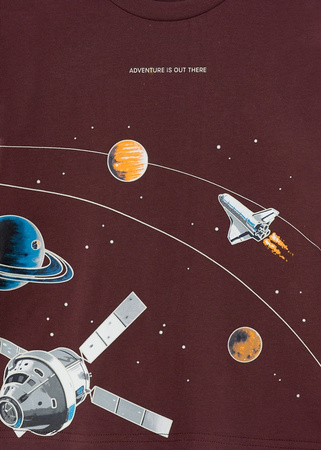 Mayoral Mini 4004-048 Koszulka z długim rękawem dla chłopca "świecąca" w ciemności ECOFRIENDS Kolor śliwka