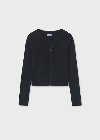 Mayoral Junior 6350-094 Sweter trykotowy w prążek Negro