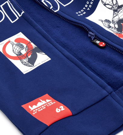 Original Marines DDAV2757B Bluza z kapturem dla chłopca Marvel Spiderman Kobalt