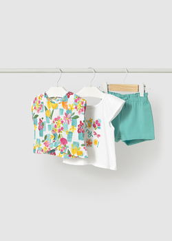 Mayoral baby 1232-091 Komplet 3-częściowy ze spodenkami Agata