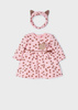 Mayoral Newborn 2810-002 Sukienka z opaską dla dziewczynki  Różowa