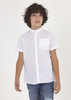 Mayoral Junior 6113-072 Koszula z krótkim rękawem ze stójką dla chłopca Biała