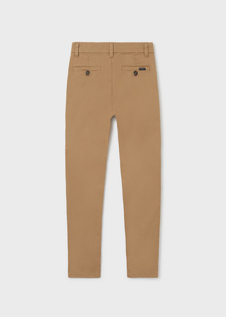 Mayoral Junior 530-040 Spodnie chino slim dla chłopca Beżowe