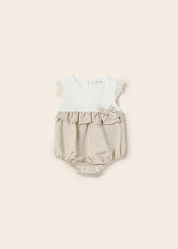 Mayoral Newborn 1689-079 Pajacyk lniany dla dziewczynki Lino