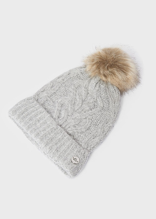 Mayoral 10344-074 Komplet czapka, komin i rękawiczki dla dziewczynki Szary