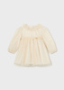 Mayoral Baby 2907-069 Sukienka z tiulem Crudo
